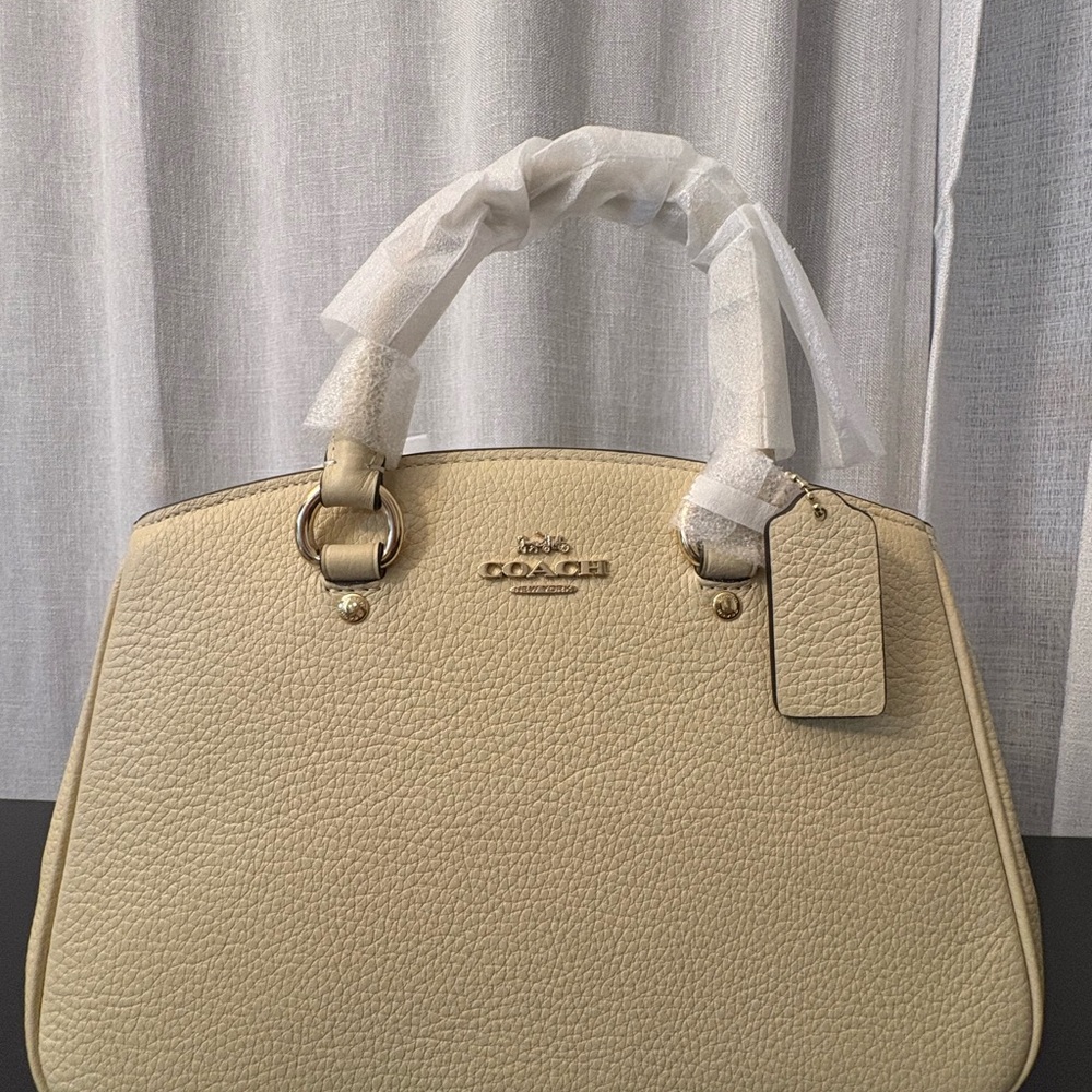 Coach Beige Leather Satchel